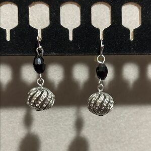 WHBM Hanging Silvertone Earrings